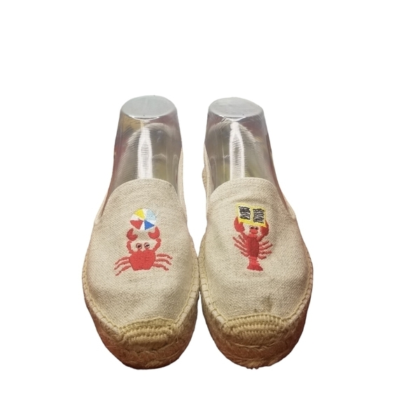 Soludos x Mary Matson crab lobster espadrille flats - Picture 1 of 10